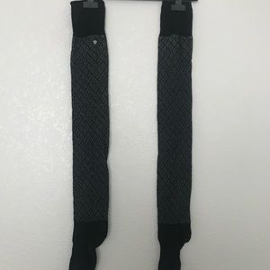 Thick Lululemon black and white knee-high socks